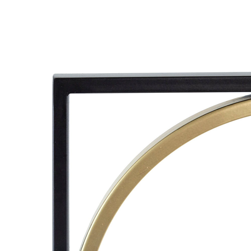 47.2" Eclectic Styling Metal Beaded Black Wall Mirror With Contemporary Design For Bedroom,Liveroom & Entryway Golden Black Iron