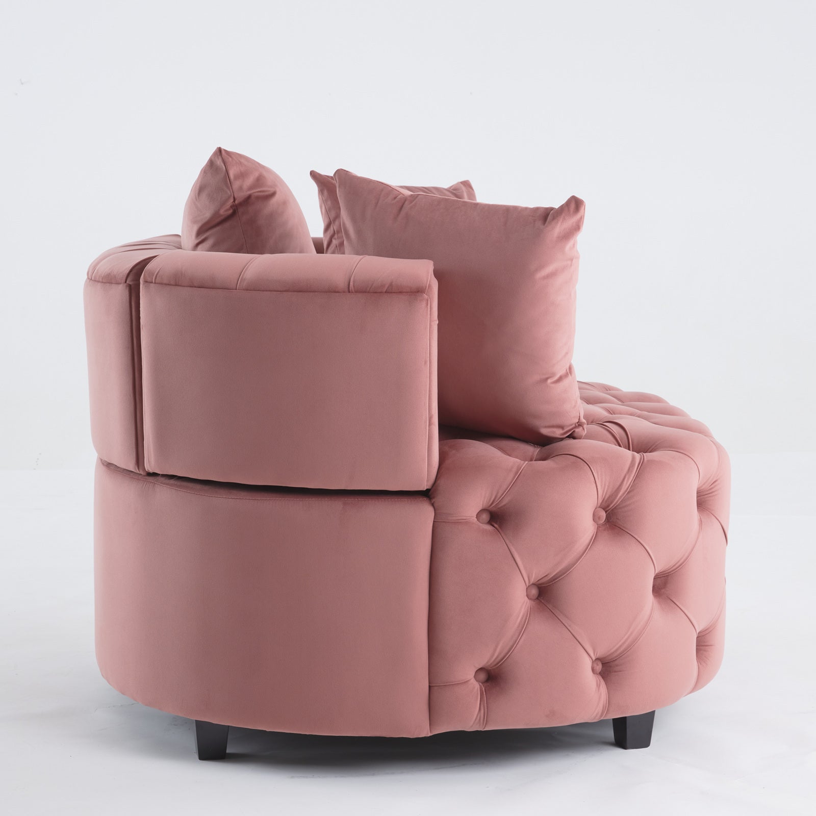 Accent Chair Classical Barrel Chair For Living Room Modern Leisure Sofa Chair Pink Pink Primary Living Space American Design Foam Velvet