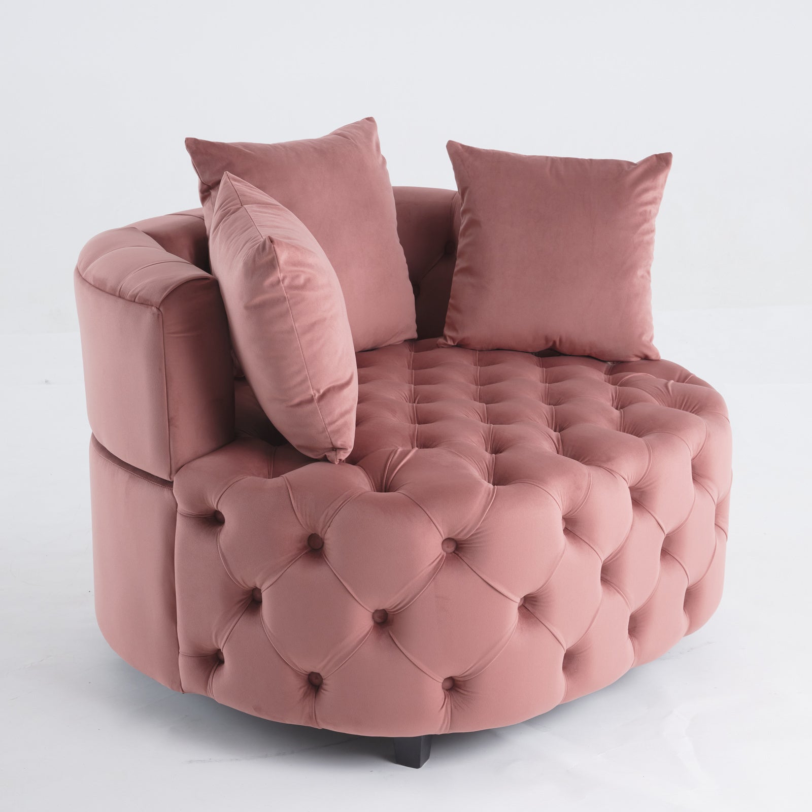 Accent Chair Classical Barrel Chair For Living Room Modern Leisure Sofa Chair Pink Pink Primary Living Space American Design Foam Velvet