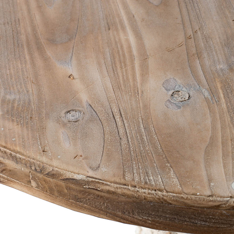 30X31" Antique Round Wood Table Antique White Gray Primary Living Space Antique,French Country,Retro,Rustic,Vintage Magnesium Oxide