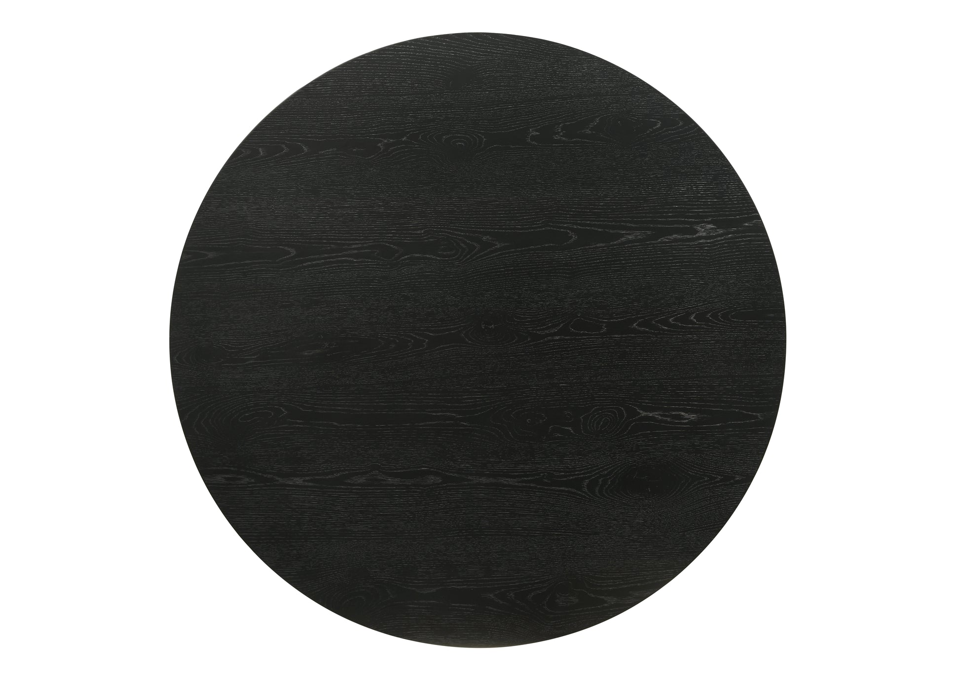 Jasper Ebony Black 22" Round End Table Black Wood