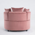 Accent Chair Classical Barrel Chair For Living Room Modern Leisure Sofa Chair Pink Pink Primary Living Space American Design Foam Velvet