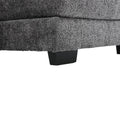 United We Win Modern Large Chenille Fabric U Shape Sectional Sofa Gray Boucle