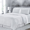4 Pcs King Bedding Set, Premium Linen Bedding Sheets & Pillowcases, Bed In A Bag King Size Bed Set, White Bedding Sheet & Pillowcase Sets White Linen Linen