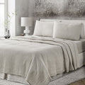 4 Pcs King Bedding Set, Premium Linen Bedding Sheets & Pillowcases, Bed In A Bag King Size Bed Set, Greige Bedding Sheet & Pillowcase Sets Greige Linen Linen