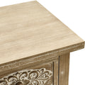 Hand Carved Accent Drawer With 5 Drawers Traditional Craftsman And Functionality Combined Antique Brown Wood