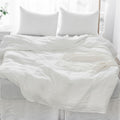 4 Pcs California King Bed Set, Premium Linen Bedding Sheets & Pillowcases, California King Bed In A Bag, Soft White Bedding Sheet & Pillowcase Sets White Linen Linen