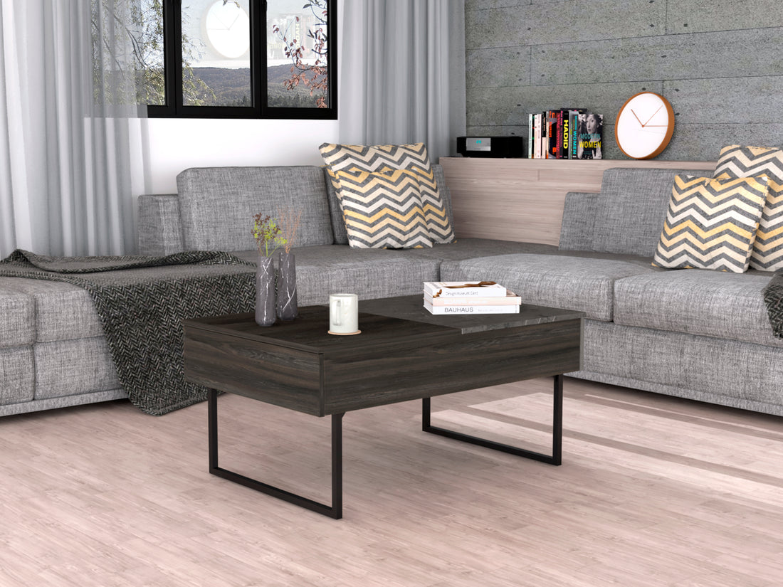 Lift Top Coffee Table 2 Dazza, One Drawer, Espresso Onyx Finish Espresso Particle Board