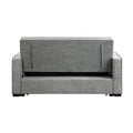 Modern Home Furniture Solid Wood Frame Sofa With Pull Out Bed Gray Fabric Upholstered 2X Pillows Click Clack Mechanism Back Living Rom Furniture Gray Polyester Wood Primary Living Space Modern Solid Wood 2 Seat