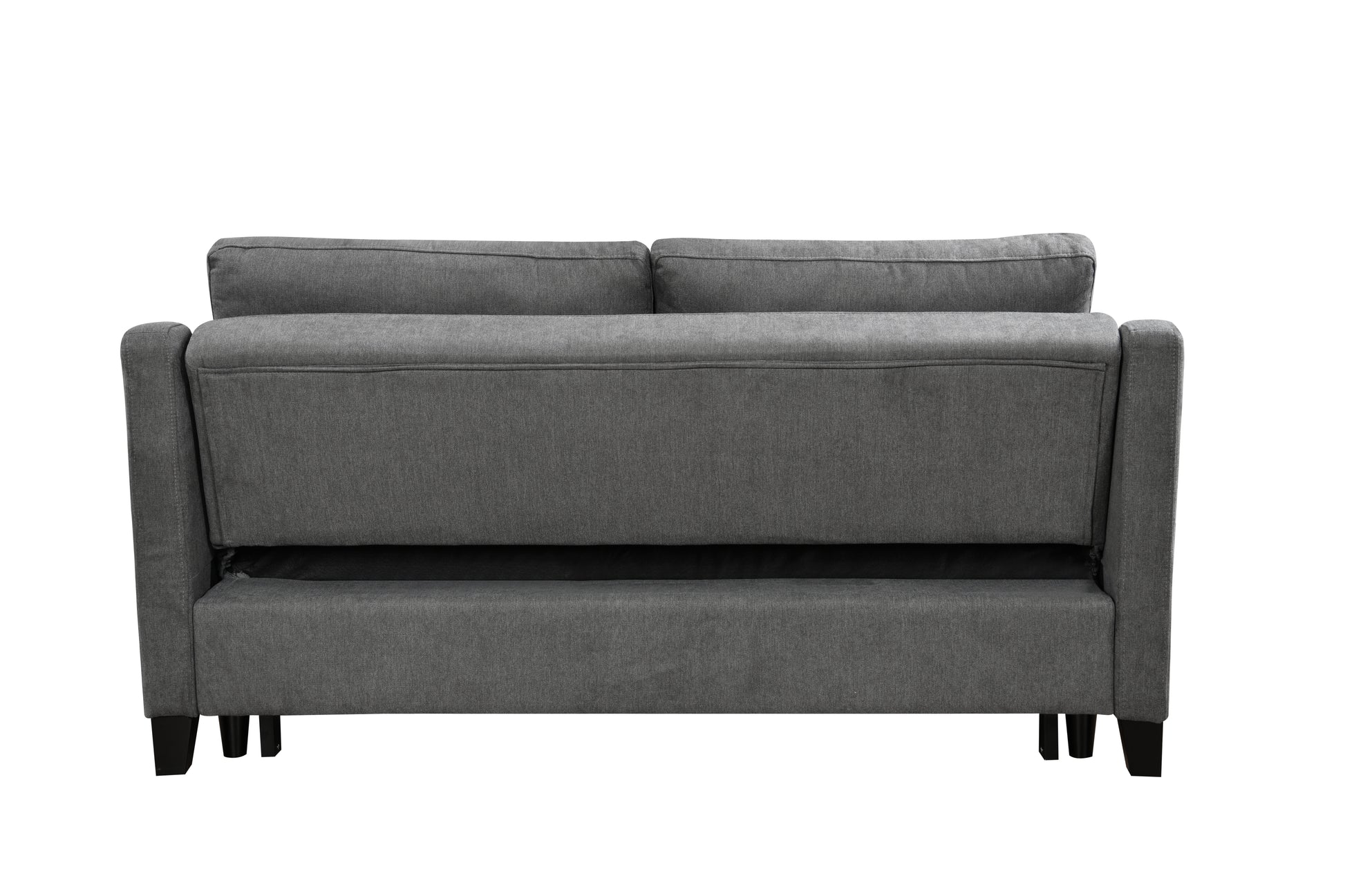 69" 3 In 1 Convertible Queen Sleeper Sofa Bed, Modern Fabric Loveseat Futon Sofa Couch W Pullout Bed, Beautiful Seat Lounge Sofa W Reclining Backrest, Furniture For Living Room, Dark Grey Espresso Wood Primary Living Space Extra Heavy Duty Eucalyptus 3