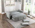 Modern Home Furniture Solid Wood Frame Sofa With Pull Out Bed Gray Fabric Upholstered 2X Pillows Click Clack Mechanism Back Living Rom Furniture Gray Polyester Wood Primary Living Space Modern Solid Wood 2 Seat