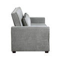 Modern Home Furniture Solid Wood Frame Sofa With Pull Out Bed Gray Fabric Upholstered 2X Pillows Click Clack Mechanism Back Living Rom Furniture Gray Polyester Wood Primary Living Space Modern Solid Wood 2 Seat