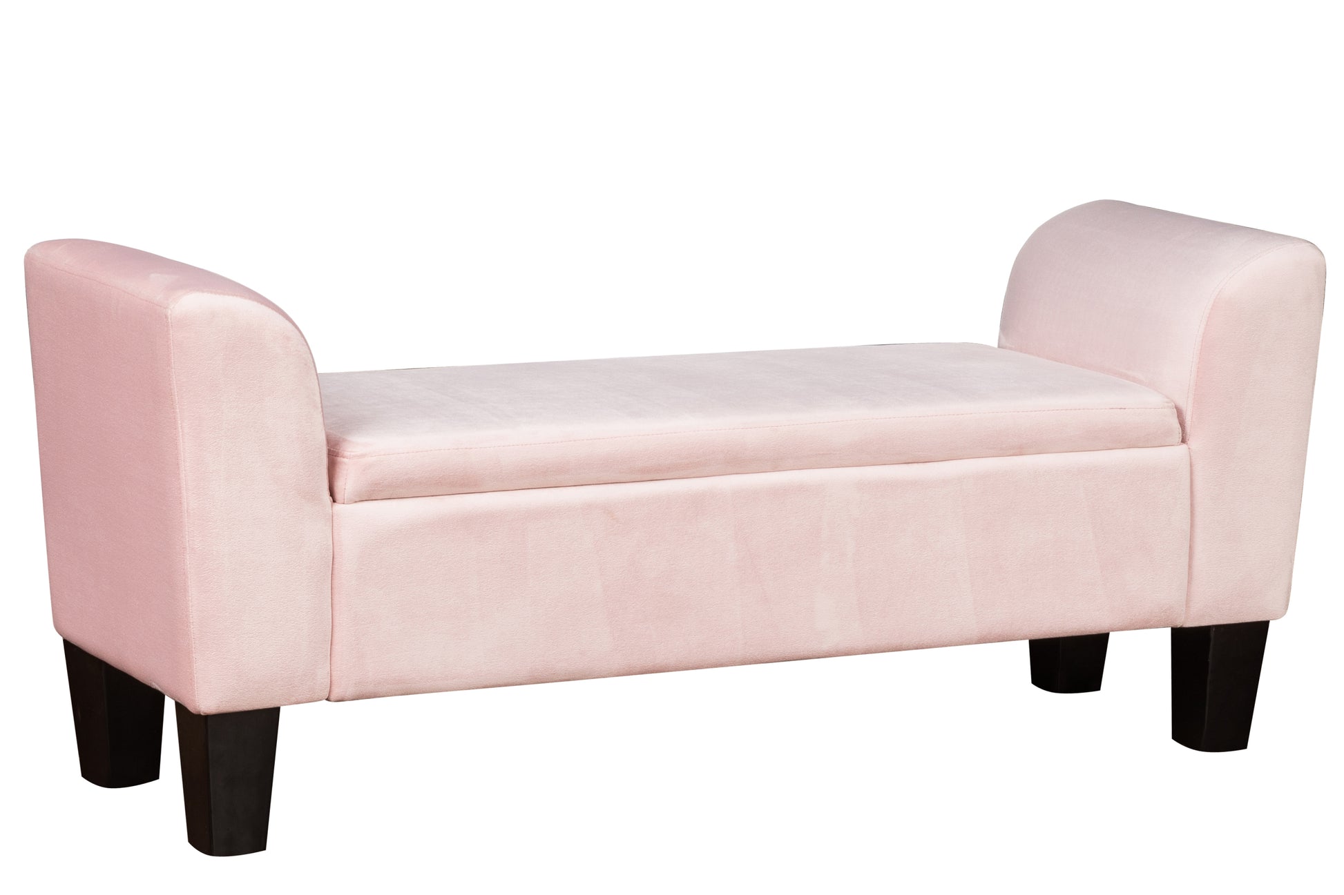 Mila 55" Pink Velvet Ottoman Bench With Storage Pink Velvet