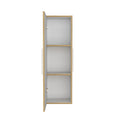 Medicine Cabinet Artic, Three Shelves, Single Door, White Light Oak Finish White Light Oak Particle Board