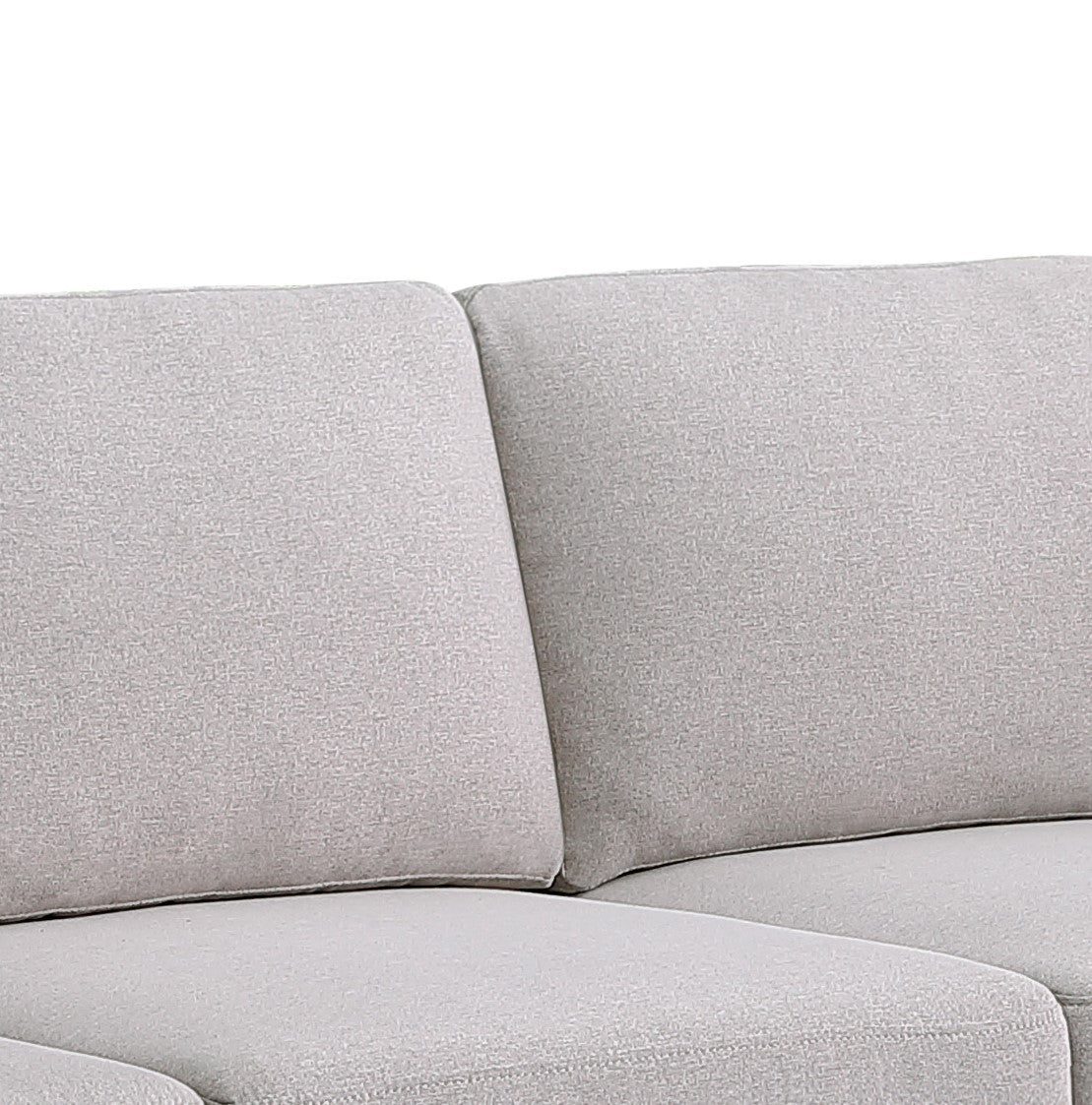 Kristin 86.5" Light Gray Linen Fabric Reversible Sofa With Ottoman Light Gray Linen