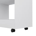 Kitchen Cart Kamizaze, Two Storage Shelves, Four Casters, Three Side Shelves, White Dark Brown Finish Dark Brown White Particle Board