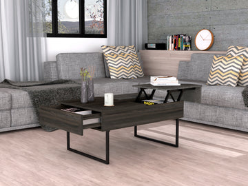 Lift Top Coffee Table 2 Dazza, One Drawer, Espresso Onyx Finish Espresso Particle Board