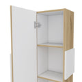 Medicine Cabinet Artic, Three Shelves, Single Door, White Light Oak Finish White Light Oak Particle Board