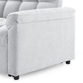Loveseats Sofa Bed With Pull Out Bed,Adjsutable Back,Light Grey Grey Linen Wood Primary Living Space Medium Soft Tight Back Eucalyptus Pillow Top Arms Foam Linen 2 Seat