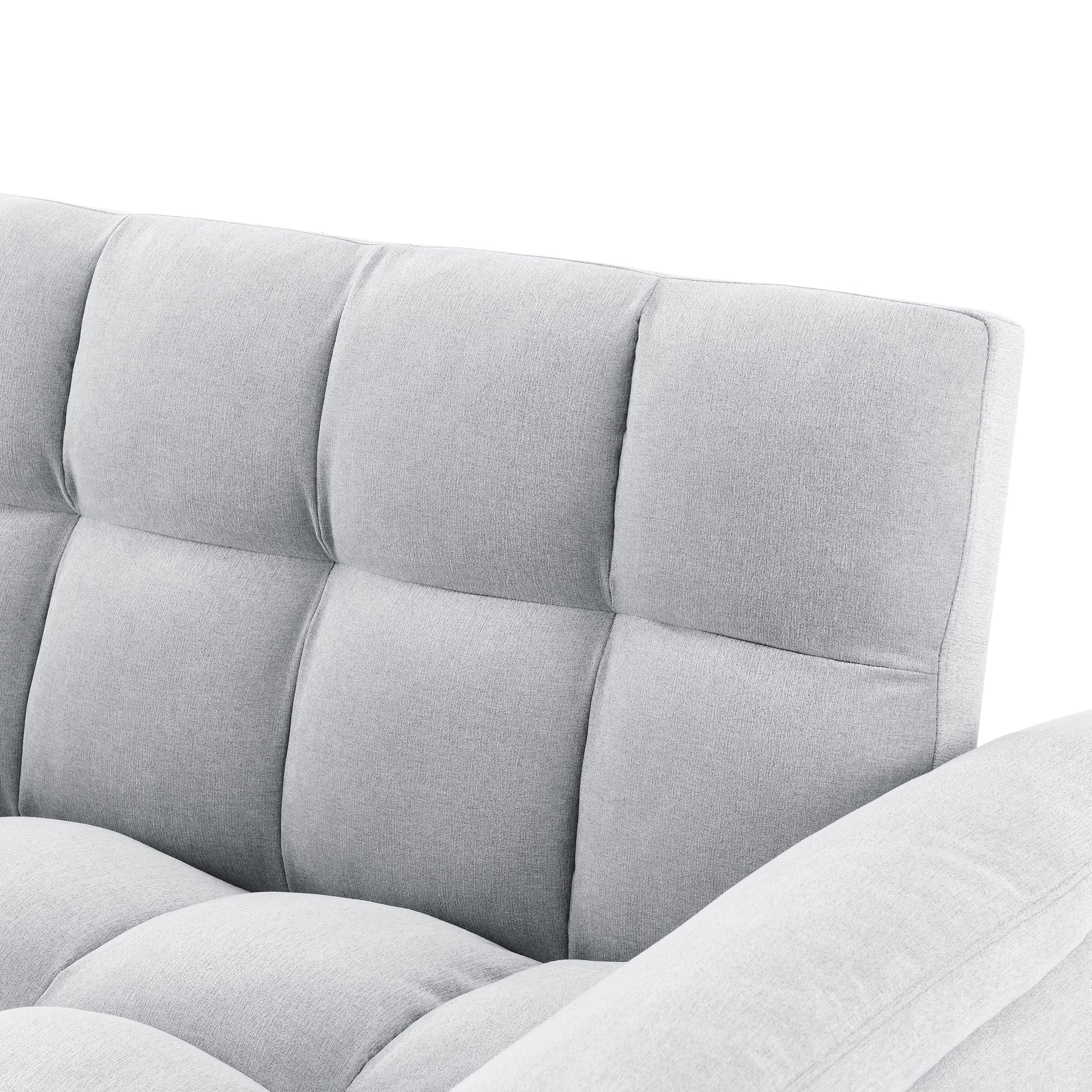 Loveseats Sofa Bed With Pull Out Bed,Adjsutable Back,Light Grey Grey Linen Wood Primary Living Space Medium Soft Tight Back Eucalyptus Pillow Top Arms Foam Linen 2 Seat