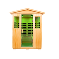 Four Person Basswood Far Infrared Outdoor Sauna Room Natural Wood Solid Wood
