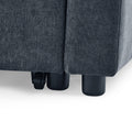 Loveseats Sofa Bed With Pull Out Bed,Adjsutable Back,Blue Grey Blue Grey Linen Wood Primary Living Space Medium Soft Tight Back Eucalyptus Pillow Top Arms Foam Linen 2 Seat