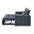 Loveseats Sofa Bed With Pull Out Bed,Adjsutable Back,Blue Grey Blue Grey Linen Wood Primary Living Space Medium Soft Tight Back Eucalyptus Pillow Top Arms Foam Linen 2 Seat