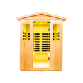 Four Person Basswood Far Infrared Outdoor Sauna Room Natural Wood Solid Wood