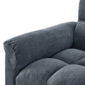 Loveseats Sofa Bed With Pull Out Bed,Adjsutable Back,Blue Grey Blue Grey Linen Wood Primary Living Space Medium Soft Tight Back Eucalyptus Pillow Top Arms Foam Linen 2 Seat