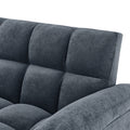Loveseats Sofa Bed With Pull Out Bed,Adjsutable Back,Blue Grey Blue Grey Linen Wood Primary Living Space Medium Soft Tight Back Eucalyptus Pillow Top Arms Foam Linen 2 Seat