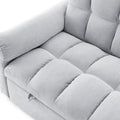 Loveseats Sofa Bed With Pull Out Bed,Adjsutable Back,Light Grey Grey Linen Wood Primary Living Space Medium Soft Tight Back Eucalyptus Pillow Top Arms Foam Linen 2 Seat
