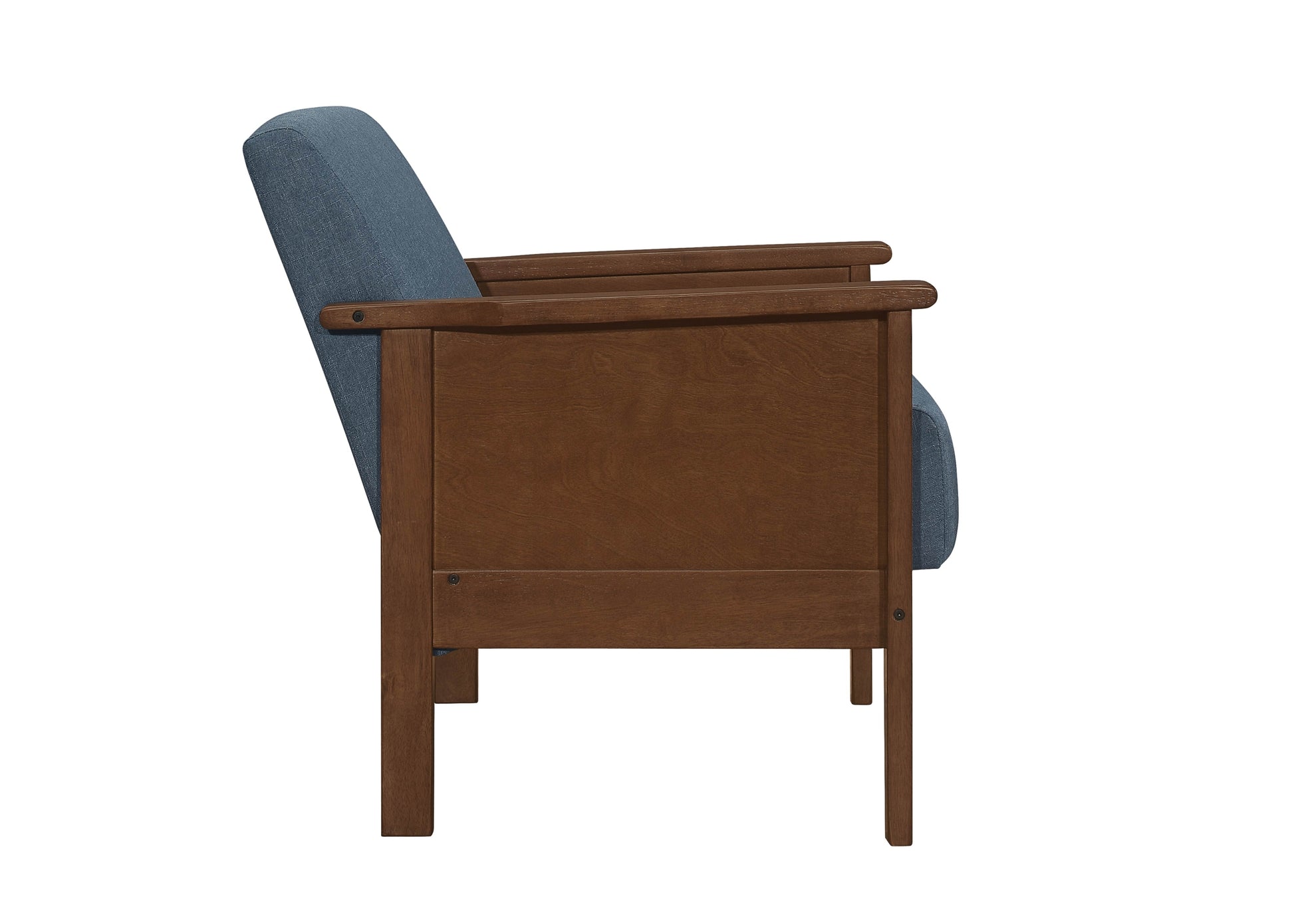 Durable Accent Chair 1Pc Luxurious Blue Upholstery Plush Cushion Comfort Modern Living Room Furniture Blue Primary Living Space Contemporary,Modern,Traditional Wood