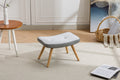 Wooden Step Ottoman,Wooden Step Stool For Adults,Square Cushion Foot Stool,Small Stool With Non Slip Pad,Wood Stool Suitable For Bedroom, Living Room And Kitchen Light Grey Light Gray Foam Linen