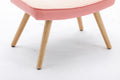 Wooden Step Ottoman,Wooden Step Stool For Adults,Square Cushion Foot Stool,Small Stool With Non Slip Pad,Wood Stool Suitable For Bedroom, Living Room And Kitchen Pink Pink Foam Linen
