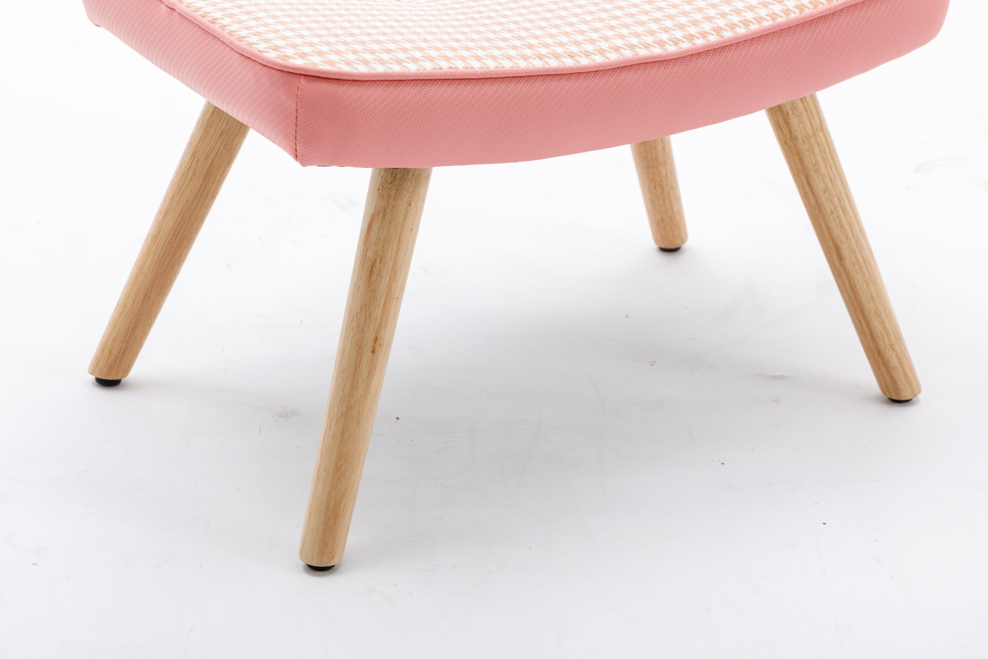 Wooden Step Ottoman,Wooden Step Stool For Adults,Square Cushion Foot Stool,Small Stool With Non Slip Pad,Wood Stool Suitable For Bedroom, Living Room And Kitchen Pink Pink Foam Linen