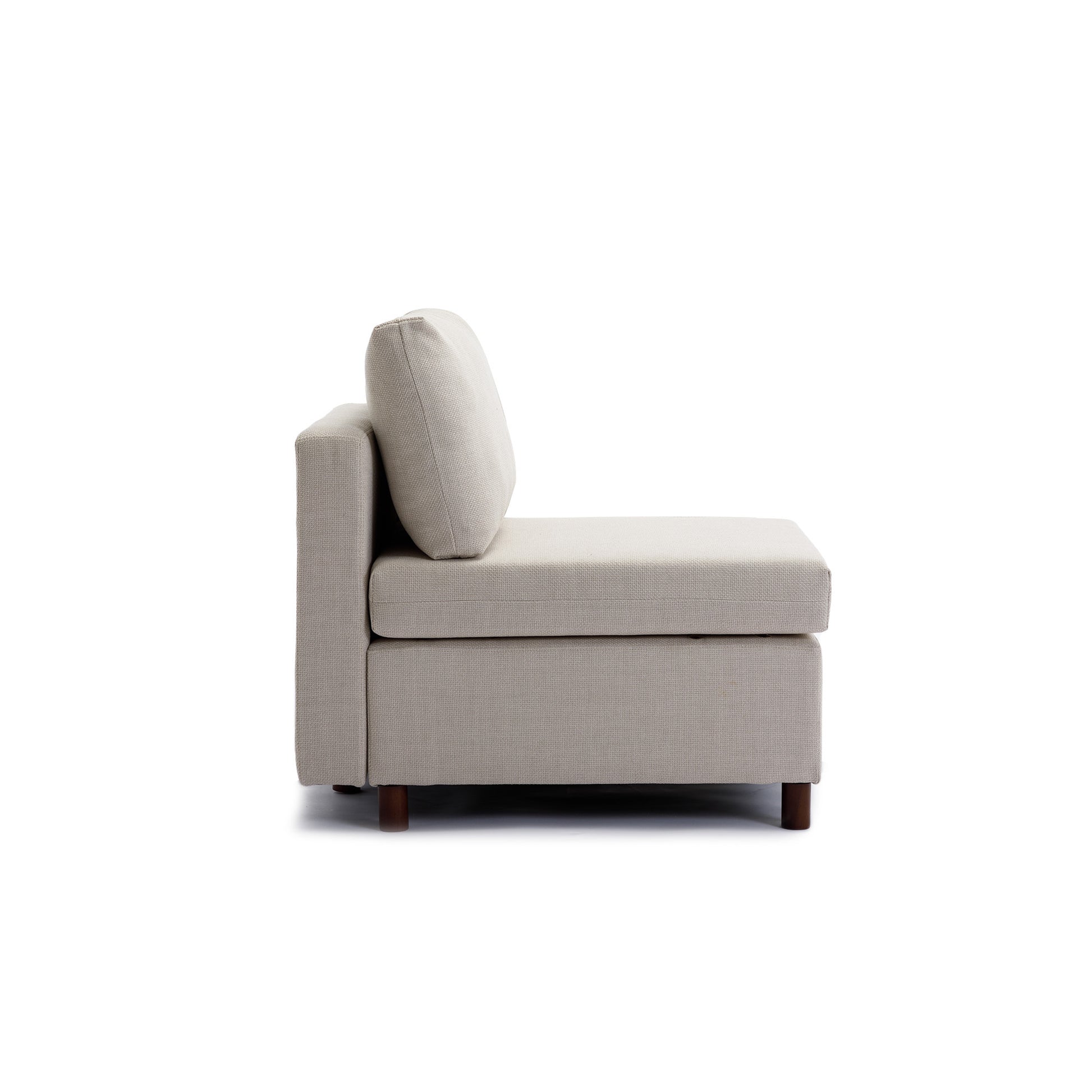 4 Seat Module Sectional Sofa Couch With 1 Ottoman For Living Room,Seat Cushion And Back Cushion Non Removable And Non Washable,Cream Cream Wood Primary Living Space Soft Modern Rubberwood Foam Linen 4 Seat