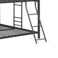 Furnituretriple Bunk Bed, Full Full Full, Black Black Metal