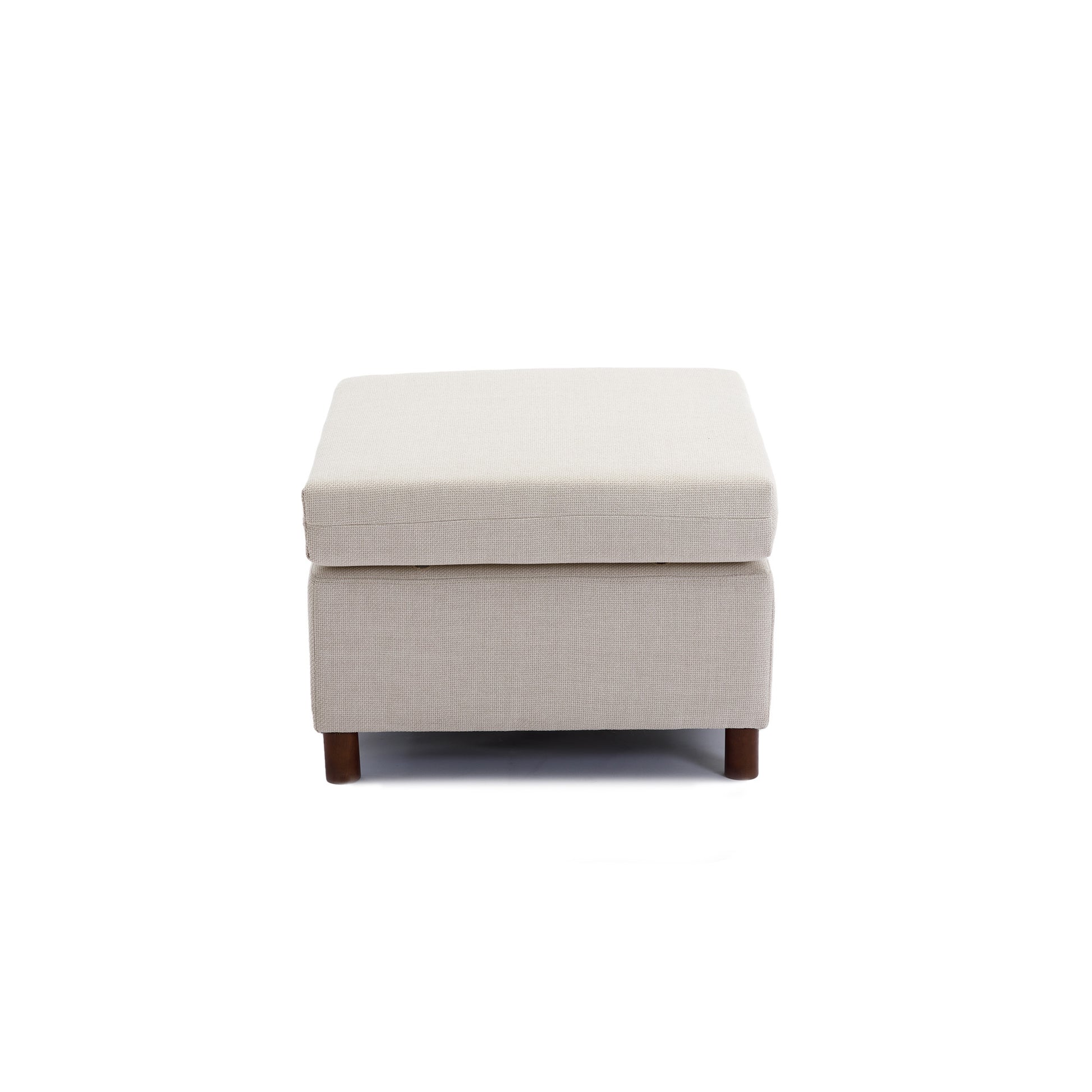 3 Seat Module Sectional Sofa Couch With 1 Ottoman For Living Room,Seat Cushion And Back Cushion Non Removable And Non Washable,Cream Cream Wood Primary Living Space Soft Modern Rubberwood Foam Linen 3 Seat