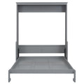 Queen Size Murphy Bed With A Shelf, Gray Box Spring Not Required Queen Gray Wood Bedroom Murphy Solid Wood Mdf