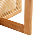 Naturally Elegant Wooden Coffee Table With Faux Rattan Accents Perfect For Stylish Living Rooms And Cozy Tea Time Natural Wood Wood