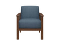Durable Accent Chair 1Pc Luxurious Blue Upholstery Plush Cushion Comfort Modern Living Room Furniture Blue Primary Living Space Contemporary,Modern,Traditional Wood