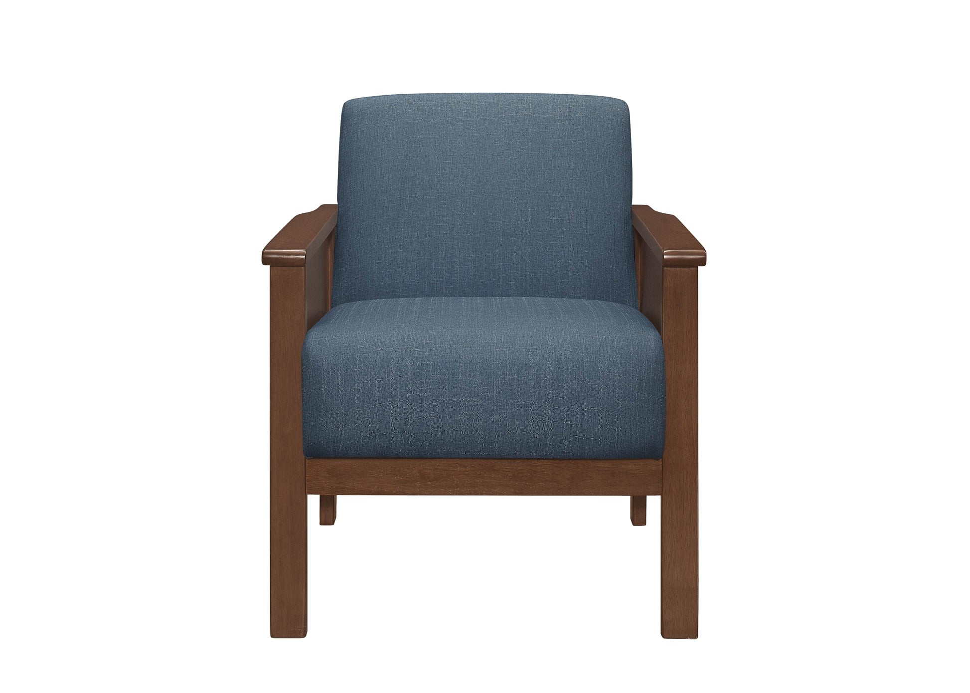 Durable Accent Chair 1Pc Luxurious Blue Upholstery Plush Cushion Comfort Modern Living Room Furniture Blue Primary Living Space Contemporary,Modern,Traditional Wood
