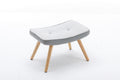 Wooden Step Ottoman,Wooden Step Stool For Adults,Square Cushion Foot Stool,Small Stool With Non Slip Pad,Wood Stool Suitable For Bedroom, Living Room And Kitchen Light Grey Light Gray Foam Linen