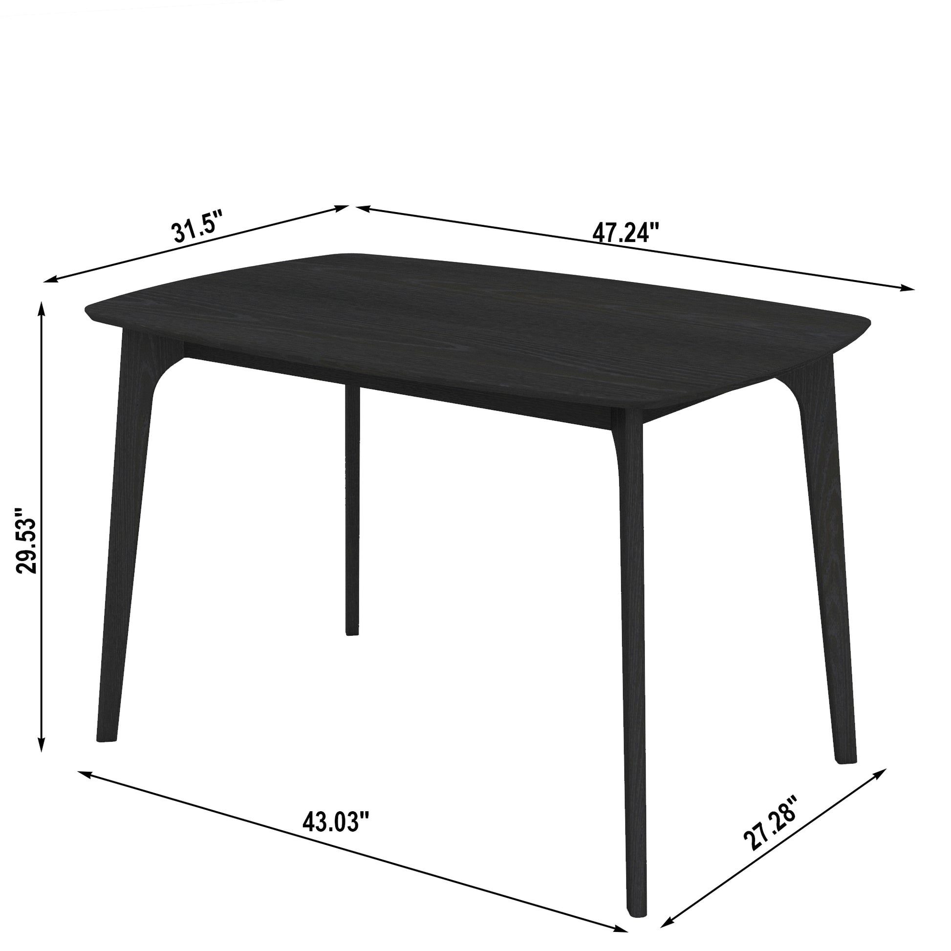 Solid Wood Dining Table Timeless Elegance For Your Dining Space Black Desk Top Plywood
