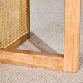 Naturally Elegant Wooden Coffee Table With Faux Rattan Accents Perfect For Stylish Living Rooms And Cozy Tea Time Natural Wood Wood