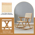 Solid Wood Imitation Rattan Rocking Chair Allows You To Relax Quietly Indoors And Outdoors, Enhancing Your Sense Of Relaxation, Suitable For Balconies, Gardens, And Camping Sites Natural Wood Solid Wood