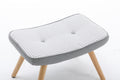 Wooden Step Ottoman,Wooden Step Stool For Adults,Square Cushion Foot Stool,Small Stool With Non Slip Pad,Wood Stool Suitable For Bedroom, Living Room And Kitchen Light Grey Light Gray Foam Linen