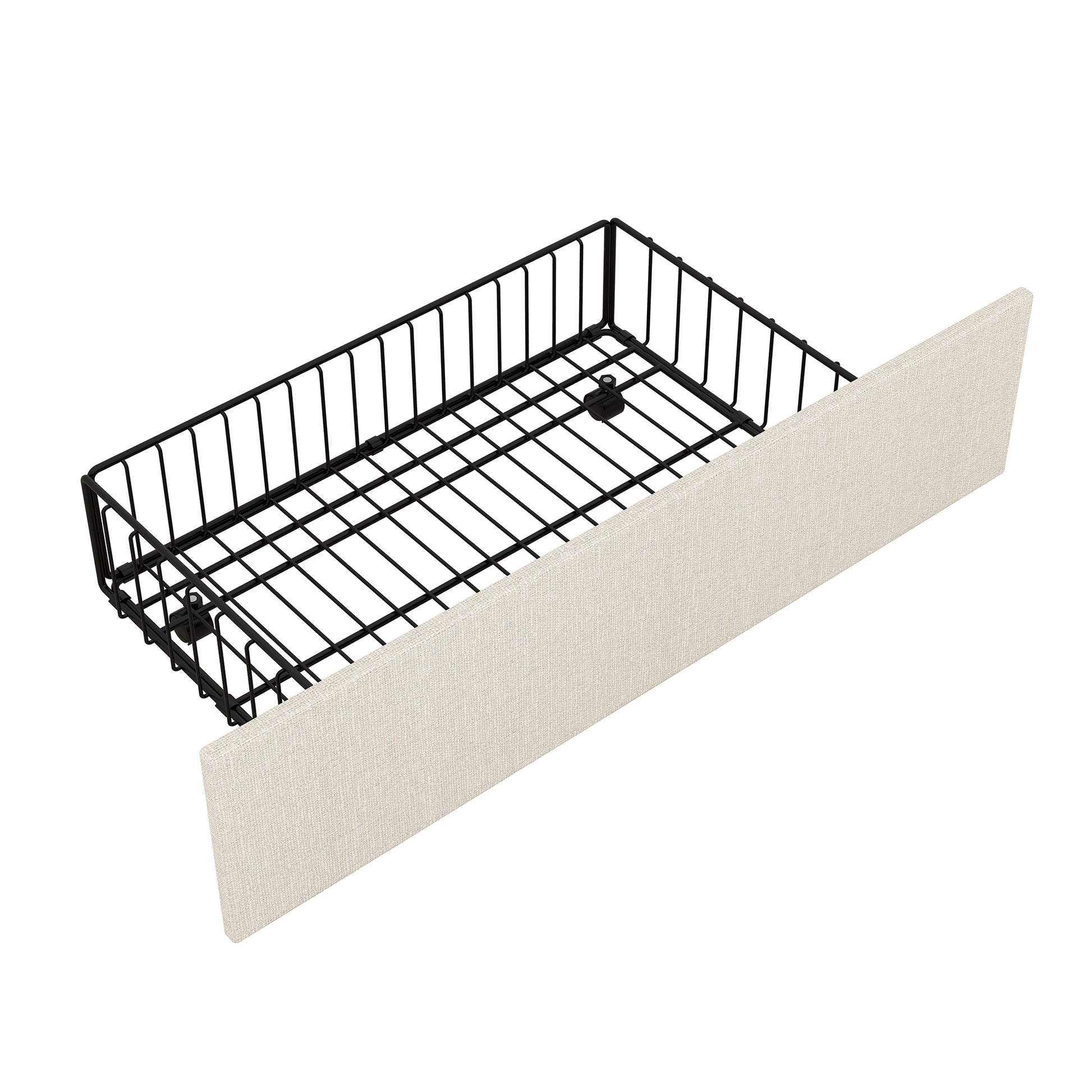 Queen Bed Frame With Led Headboard, Upholstered Bed With 4 Storage Drawers And Usb Ports, Beige Queen Beige Linen