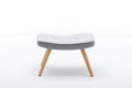 Wooden Step Ottoman,Wooden Step Stool For Adults,Square Cushion Foot Stool,Small Stool With Non Slip Pad,Wood Stool Suitable For Bedroom, Living Room And Kitchen Light Grey Light Gray Foam Linen