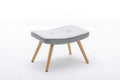 Wooden Step Ottoman,Wooden Step Stool For Adults,Square Cushion Foot Stool,Small Stool With Non Slip Pad,Wood Stool Suitable For Bedroom, Living Room And Kitchen Light Grey Light Gray Foam Linen